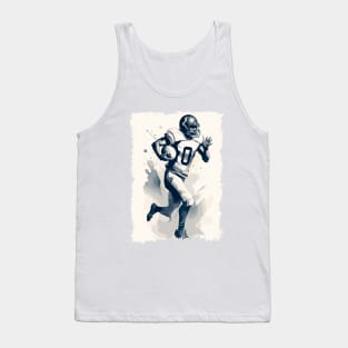 ✪ Football Player Portrait ✪ Abstract Vector Art Illustration Tank Top